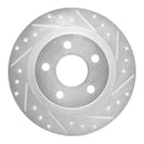R1 98-05 Buick Park Avenue Rear Right Drilled & Slotted Silver Brake Rotor