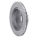 R1 05-07 Subaru Impreza Rear Right Drilled & Slotted Silver Brake Rotor