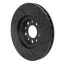 R1 13-16 Dodge Dart Front & Rear Drilled & Slotted Black Brake Rotor Set