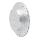 R1 03-04 Subaru Impreza Rear Left Drilled & Slotted Silver Brake Rotor