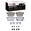 DFC 02-04 Honda CR-V Rear Drilled & Slotted Geoperformance Rotors 5000 Advanced Pads w/Hardware