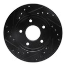 R1 88-96 Buick Regal Front Right Drilled & Slotted Black Brake Rotor