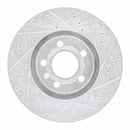 R1 97-06 Audi A6 Quattro Front Right Drilled & Slotted Silver Brake Rotor