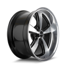 Ridler 652 20x10 / 5x139.7 BP / 0mm Offset / 108.1mm Hub Gls Blk w/ Diamond Cut Face & Lip Wheel