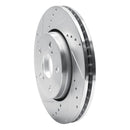 R1 18-22 Toyota C-HR Front Left Drilled & Slotted Silver Brake Rotor