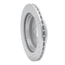 R1 86-91 Mazda RX-7 Rear Right Drilled & Slotted Silver Brake Rotor