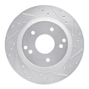R1 88-96 Chevrolet Corvette Rear Right Drilled & Slotted Silver Brake Rotor
