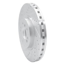 R1 12-18 Mercedes-Benz ML350 Front Left Drilled & Slotted Silver Brake Rotor