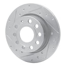R1 10-19 Audi A3 Front & Rear Drilled & Slotted Silver Brake Rotor Set