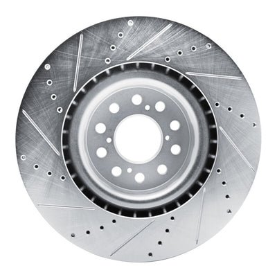 R1 17-25 Acura Integra Front & Rear Drilled & Slotted Silver Brake Rotor Set