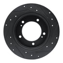 R1 83-98 Chevrolet Tracker Front Left Drilled & Slotted Black Brake Rotor