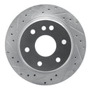 R1 00-14 Cadillac Escalade Rear Drilled & Slotted Silver Brake Rotor Set