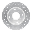 R1 89-94 Suzuki SWIFT Rear Right Drilled & Slotted Silver Brake Rotor