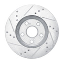 R1 10-15 Lexus CT200h Front & Rear Drilled & Slotted Silver Brake Rotor Set