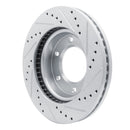R1 19-25 Ford Ranger Front Drilled & Slotted Silver Brake Rotor Set