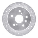 R1 92-03 Lexus ES300 Rear Right Drilled & Slotted Silver Brake Rotor
