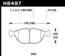 Hawk Performance 05-06 Mercedes-Benz S500/S430/E500 4Matic DTC-60 Front Race Brake Pads