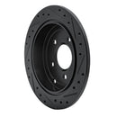 R1 01-07 Buick Rendezvous Rear Left Drilled & Slotted Black Brake Rotor