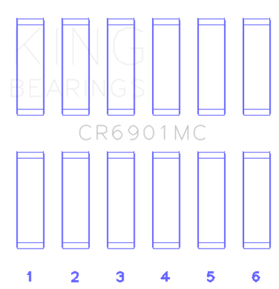 King Engine Bearings Ford Ecoboost 2.7L V6 (Size 0.25) Connecting Rod Bearing Set