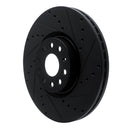 R1 18-25 Volkswagen ATLAS Front Right Drilled & Slotted Black Brake Rotor