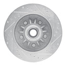 R1 97-00 Ford Expedition Front Left Drilled & Slotted Silver Brake Rotor