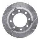 R1 12-22 Ford F-350 Super Duty Front & Rear Drilled & Slotted Silver Brake Rotor Set