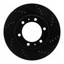 DFC 03-23 Toyota Tacoma Front Right Drilled & Slotted Black Brake Rotor
