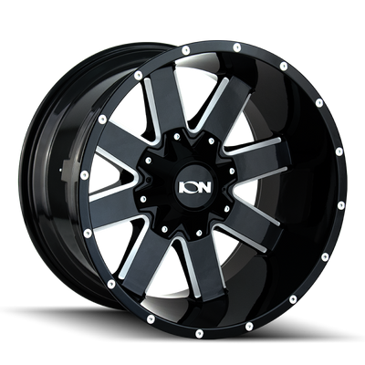 ION 141 20x10 / 8x165.1 BP / -19mm Offset / 130.8mm Hub Gloss Black Milled Wheel