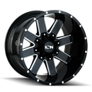 ION 141 17x9 / 8x165.1 BP / 18mm Offset / 130.8mm Hub Gloss Black Milled Wheel