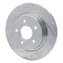 R1 04-13 Volvo C70 Rear Left Drilled & Slotted Silver Brake Rotor