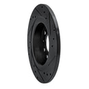 R1 06-10 Pontiac Solstice Rear Left Drilled & Slotted Black Brake Rotor