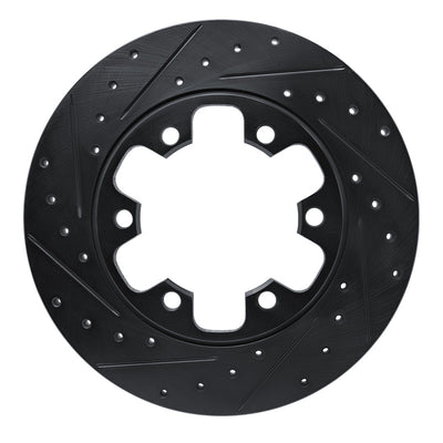 R1 15-25 Ford Transit-350/SRW Rear Left Drilled & Slotted Black Brake Rotor