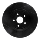 R1 12-24 Dodge Durango Rear Drilled & Slotted Black Brake Rotor Set