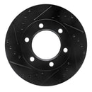 R1 71-91 Chevrolet K10 Front Left Drilled & Slotted Black Brake Rotor