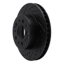 R1 63-82 Chevrolet Corvette Front/Rear Left Drilled & Slotted Black Brake Rotor