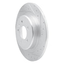 R1 16-18 Buick Envision Rear Right Drilled & Slotted Silver Brake Rotor