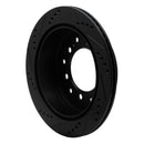 R1 01-09 Lexus GX470 Rear Right Drilled & Slotted Black Brake Rotor