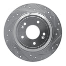 R1 12-17 Genesis G80 Front & Rear Drilled & Slotted Silver Brake Rotor Set