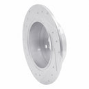 R1 95-99 Toyota Avalon Rear Right Drilled & Slotted Silver Brake Rotor
