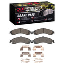 DFC 00-06 Cadillac Escalade Front & Rear Geospec Rotors Ultimate Duty Perf Brake Pads w/Hardware