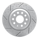R1 16-25 Audi Tt Quattro Rear Left Drilled & Slotted Geo-Carbon Rotor