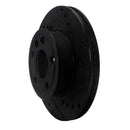 R1 92-95 Volkswagen EuroVan Front Right Drilled & Slotted Black Brake Rotor