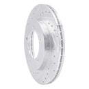 R1 96-98 Suzuki SIDEKICK Front Left Drilled & Slotted Silver Brake Rotor
