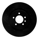 R1 06-17 Land Rover Discovery (Latin America) Front Left Drilled & Slotted Black Brake Rotor