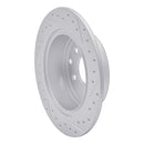 R1 02-25 Nissan Juke Rear Left Drilled & Slotted Geo-Carbon Rotor