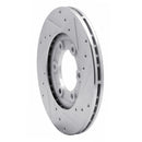 R1 86-93 Mazda B2200 Front Left Drilled & Slotted Silver Brake Rotor