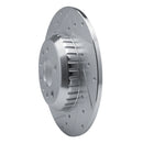 R1 20-22 Jaguar E-Pace Front & Rear Drilled & Slotted Silver Brake Rotor Set