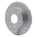 R1 84-88 Pontiac 6000 Rear Left Drilled & Slotted Silver Brake Rotor