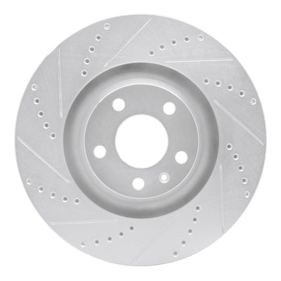 R1 05-11 Audi A6 Quattro Front Left Drilled & Slotted Silver Brake Rotor