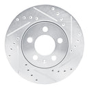 R1 03-18 Volkswagen Polo (Mexico) Front Right Drilled & Slotted Silver Brake Rotor